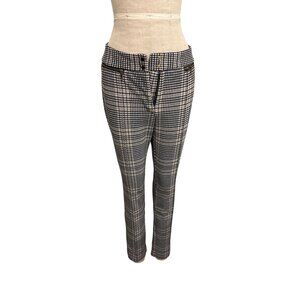 J.McLaughlin Womens Houndstooth Plaid Ankle Pants Size 4 Polyester Blend